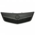 Kuafu Front 3-in-1 Whole Grille Kit Compatible With 2011-2014 Acura Tsx Bumper Upper Grill W Molding Black Replacement For