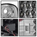 Acanii For 1997-2003 Ford F150 Pickup Flareside Chrome Housing Led Tail Lights Brake Lamps Pair Driver Passenger