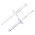 50pcs 3 16 X1 Aluminum Blind Rivets Grip And Steel Mandrel Large Flange Fastener For Metal Furniture Automotive White 