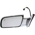 Driver Side Door Mirror For Gmc Suburban C1500 C2500 K1500 K2500 1992 1999 Power Heated Manual Folding Chrome Standard Type 