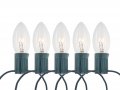 Creative Hobbies 25 Pack C9 Clear Blinking Replacement Bulbs For Christmas Lights E17 Intermediate Base Random 7 Watt Cool