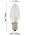 Creative Hobbies 25 Pack C9 Clear Blinking Replacement Bulbs For Christmas Lights E17 Intermediate Base Random 7 Watt Cool