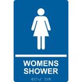 Compliancesigns Acrylic Ada Room Name Sign 9 X 6 In With English Braille Blue 