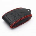 Wfmj Leather Smart 5 Buttons Key Fob Case Cover Chain For Jaguar Xk8 S-type Super V8 X-type Xf Xfr Xj Xj8 Xjr Xk Xkr Black