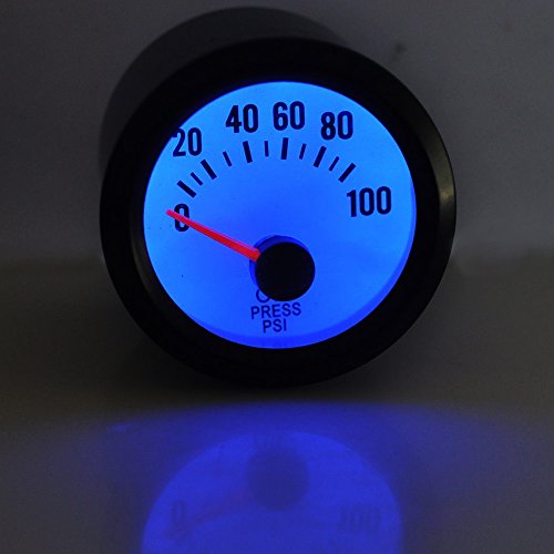Oil Pressure Gauge 2 In 52mm Blue Led Light 12v Universal For Auto Automotive Motor Truck Boat Psi Meter Kit Pointer Cxcg18