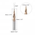 Uxcell Tapered Ball Nose End Mill Tisin Coated Solid Carbide 2 Flute Spiral Milling Cutter 0 25mm Radius 5mm Diameter 6mm Shank