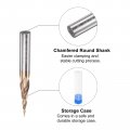 Uxcell Tapered Ball Nose End Mill Tisin Coated Solid Carbide 2 Flute Spiral Milling Cutter 0 25mm Radius 5mm Diameter 6mm Shank