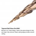 Uxcell Tapered Ball Nose End Mill Tisin Coated Solid Carbide 2 Flute Spiral Milling Cutter 0 25mm Radius 5mm Diameter 6mm Shank