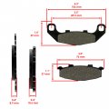 Caltric Rear Brake Pads Compatible With Kawasaki Kr1 250 Kr250 B1 B2 1988-1989 Motorcycle