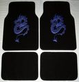Dragon Blue Front Rear Carpet Car Truck Suv Floor Mats 