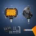 Nilight Side Shooter Led Light Bar 2pcs 4 3inch Triple Row Spot Flood Combos Work With Wiring Harness Kit For Off Road Fog