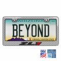 Ipick Image For Chevrolet Z71 In 3d On Silver Real 3k Carbon Fiber Finish Abs Plastic License Plate Frame