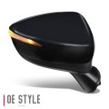 Ma1321206 Factory Style Passenger Right Side Mirror Manual Folding Power Adjust Turn Signal Compatible With Mazda Cx-3 16-19