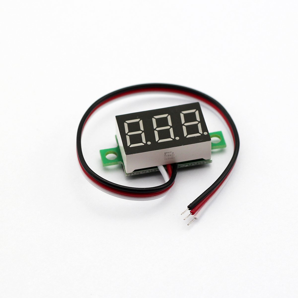 Bayite 3 Wires 0 36 Dc Digital Voltmeter Gauge Red Led Display Panel Volt Meter 30v Pack Of 5