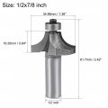 Uxcell Router Bit 1 2 Shank 7 8 Inch Cutting Dia Round Over Corner Flutes Tungsten Steel For Woodworking Milling Cutter
