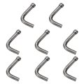 8pcs Weld-on Steel Rope Hook Weld On Safety Chain Clip Loop Weldable Tractor Hooks Tie Down Ring For Trucks Trailers 53mm 