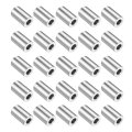 25pcs Stainless Steel Spacers 3 8 In Bore X 4 Od 1-1 16 Length Round Metal Screw Bushing For M10 Screws Bolts And Rods Silver 