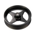 Power Steering Pump Pulley For Ford Excursion 2000 To 2005 Steel Black Press Fit Mount 8 Groove Serpentine Belt Replaces 