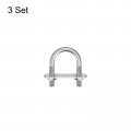 Uxcell Round U-bolts 3 Sets 27mm 1 06 Inner Width 45mm Length M6 304 Stainless Steel U Clamp Bolt With Nuts And Plates For Boat