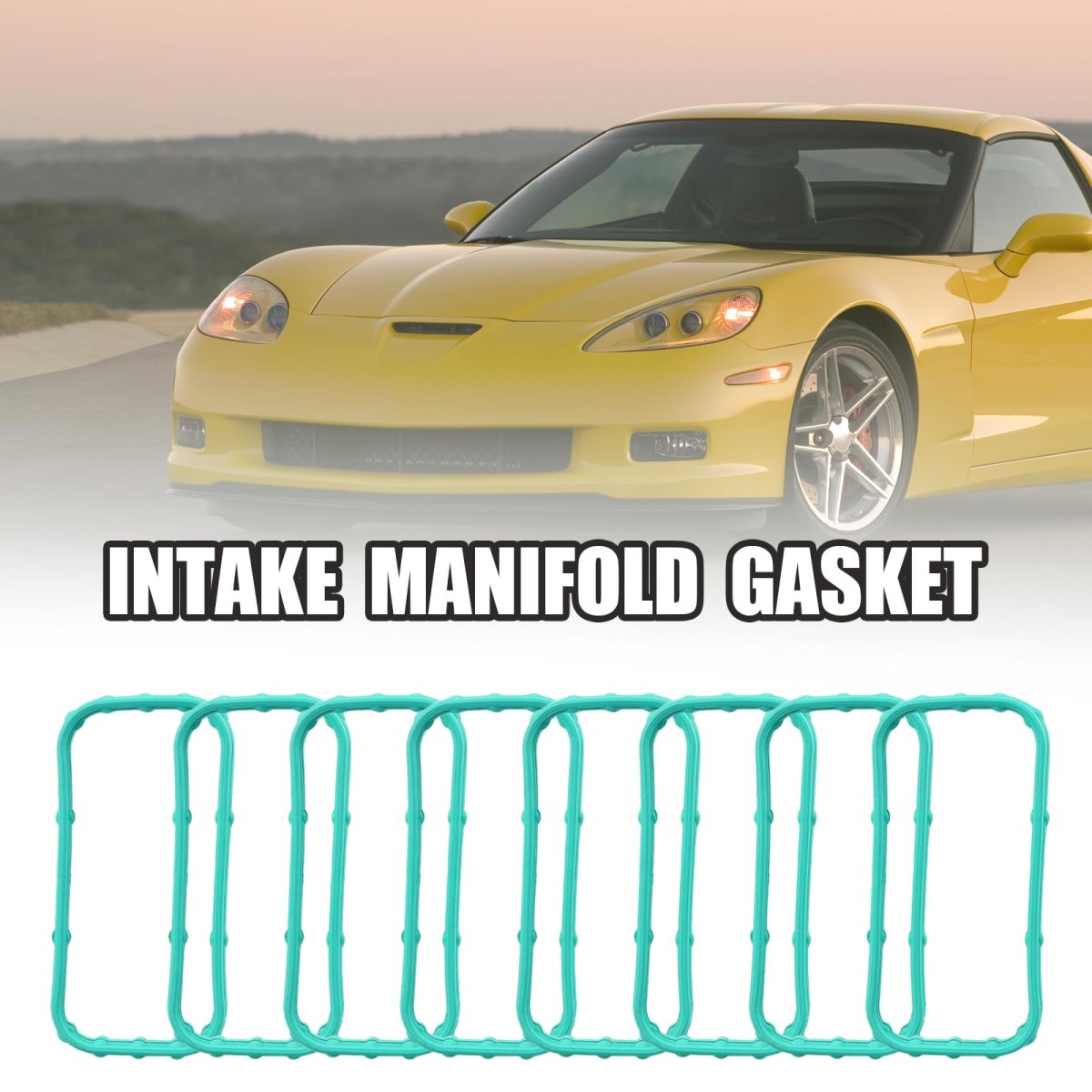 8pcs Intake Manifold Gasket Set For Ls3 Rectangle Port Manifolds 2008 And Up Replacement Chevy Caprice Ss G8 Camaro Corvette