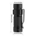 Pocket Led Mini Flashlight Ultra Small Torch Highlowstrobe Modes For Night Walk Camping Aluminium Alloy Black 1 X Cr123a