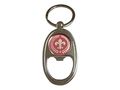 Red Fleur De Lys Key Chain Bottle Opener Made Of Glass 