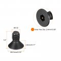 Uxcell 8-32x1 4 Flat Head Socket Cap Screws 10 9 Grade Carbon Steel Hex Countersunk Screw Bolts Machine Fasteners Fully