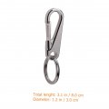 Totority 3pcs Key Chain Ring Hook Holder Fob Buckles Swivelchain Rings Spring Snap Hooks Birthday Party Gift For Men Stainless