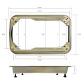 Headlight Bezel Frame Plastic With Plate Aluminum Fit 1966-1989 Mack R Rd Rm Models