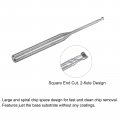 Uxcell Square Nose End Mill 1 5mm Solid Carbide Long Reach Cnc Router Bits 2 Flutes Milling Cutter With Extended Neck 18mm