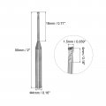 Uxcell Square Nose End Mill 1 5mm Solid Carbide Long Reach Cnc Router Bits 2 Flutes Milling Cutter With Extended Neck 18mm