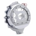 Httmt- Chrome W Green Led Left Engine Stator Cover Compatible With Hond 07-14 Cbr600rr F5 P N Mt313-005a-cd