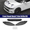 X Autohaux Front Hood Bezel Vent Trim Scoop Grille Kit For Dodge Charger 2015-2020 Replacement 68202462ad 68202581ac 68202580a