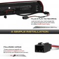 Vipmotoz Full Led 3rd Third Brake Cargo Light Compatible With 2002-2009 Dodge Ram 1500 2500 3500 Pickup Truck Red Clear Lens