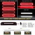 Vipmotoz Full Led 3rd Third Brake Cargo Light Compatible With 2002-2009 Dodge Ram 1500 2500 3500 Pickup Truck Red Clear Lens