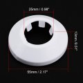 Uxcell 25mm Pipe Cover Decoration Pp Plastic Water Escutcheon White 4pcs