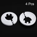 Uxcell 25mm Pipe Cover Decoration Pp Plastic Water Escutcheon White 4pcs