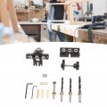 Bestalice 3 In 1 Dowel Jig Kit Self Centering Doweling Pocket Hole Drill For Straights Hole Locator Aluminum Alloy Drilling