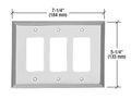 C R Laurence Mmp16ch Crl Chrome Triple Decora Metal Mirror Plate 
