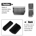X Autohaux 2pcs Brake And Gas Accelerator Pedal Covers Anti-slip No Drilling Aluminum Alloy Foot Pads For Jaguar Xf 2016-2020