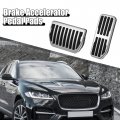 X Autohaux 2pcs Brake And Gas Accelerator Pedal Covers Anti-slip No Drilling Aluminum Alloy Foot Pads For Jaguar Xf 2016-2020