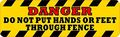 10inx3in Danger Do Not Put Hands Or Feet Through Fence Sticker Vinyl Sign By Stickertalk 