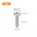 Uxcell St4x16mm Phillips Pan Head Self-tapping Screw With Washer 50pcs 304 Stainless Steel Wood Full Thread Silver