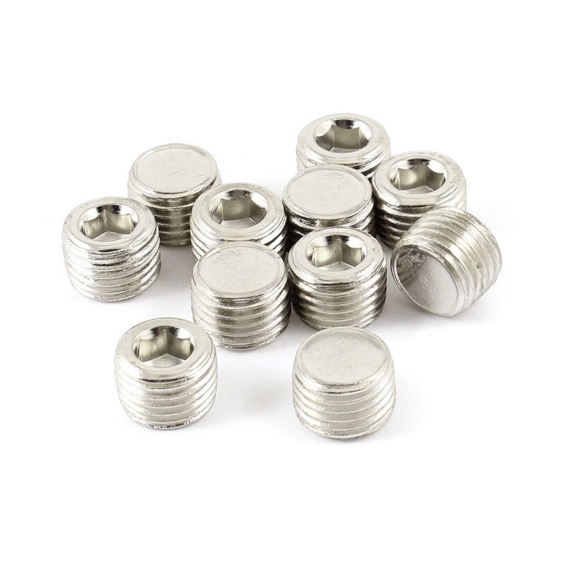 1 4pt Male Thread Brass Pipe Hex Head Fittings Air Fuel Cap 10pcs