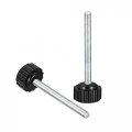 Uxcell M4 X 40mm Metric Male Thread Knurled Clamping Knobs Grip Thumb Screw On Type Hand Handle Bolt With Plastic Black 10 Pcs