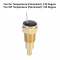 X Autohaux Universal Automotive Radiator Engine Cooling Fan Temperature Thermostat Sensor Switch 1 4 Npt 210 Degree On 195 Off