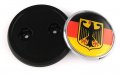 Germany German Flag Car Truck Black Round Grill Badge 3 5 Grille Chrome Emblem 
