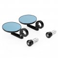 Topteng Aluminum Handlebar End Mirror 7 8 Or 1 Short Arm Bar 3 Round Mirrors For Motorcycles