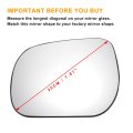 Car Rearview Left Driver Side Mirror Glass Replacement W Backing Plate Convex Non-heated White For Toyota Verso 2009-2012