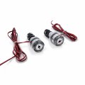 Httmt- Universal Handlebar 12v Blue Led Turn Signal Lights Grip Bar End Side Marker Indicatorsbar Light Compatible With 7 8